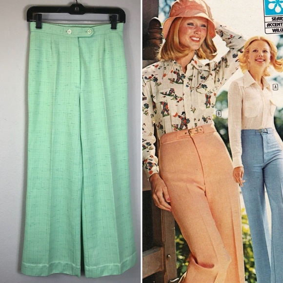 high waisted 70s pants